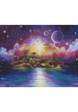 Diamentowa mozaika - Wyspa marzeń 40x50cm
