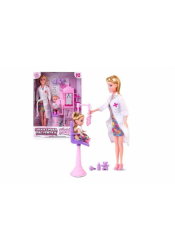 Lalka Natalia okulistka z małą pacjentką 29 cm