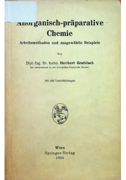 Anorganisch praparative chemie 1950r