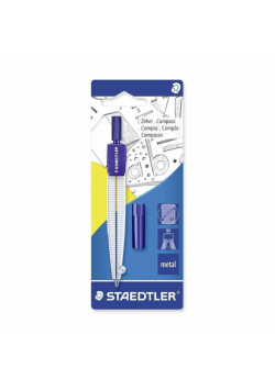 Cyrkiel szkolny z etui na grafity bls STAEDTLER