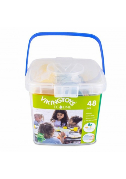 Viking Toys Ecoline Wiaderko z naczyniami 48 elementów