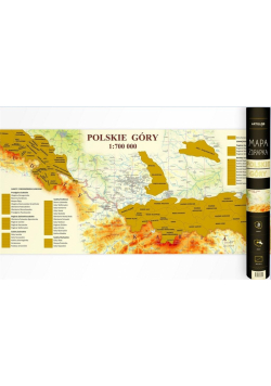 Mapa zdrapka - Polskie Góry 1:700 000