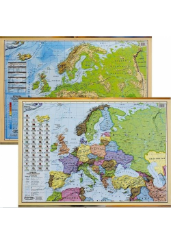 Podkładka na biurko - Mapa pol-fizyczna Europy
