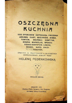 Oszczędna kuchnia 1922 r.