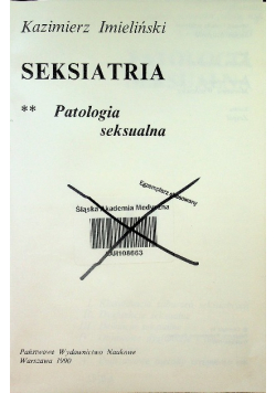 Seksiatria Tom II Patologia seksualna