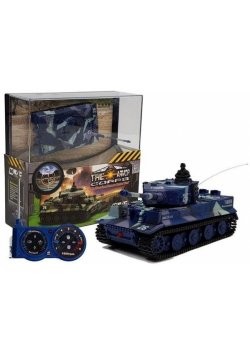 Czołg zdalnie sterowany RC 1:72 niebieski 35 MHz