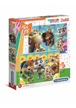 Puzzle 2x60 Super kolor 44 Koty