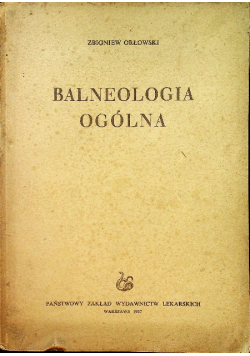Balneologia ogólna