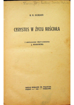 Chrystus w życiu kościoła 1921 r.