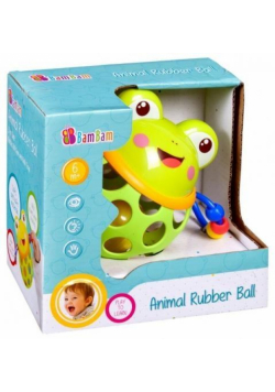 Kula gumowa z grzechotką żaba BAM BAM