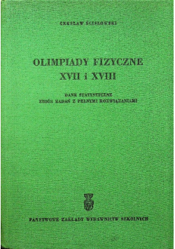 Olimpiady Fizyczne XVII i XVIII