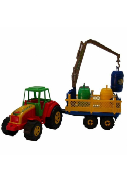 Traktor tytan z beczkami