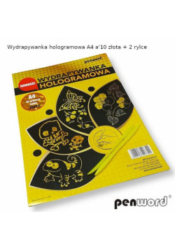 Wydrapywanka hologramowa A4 złota