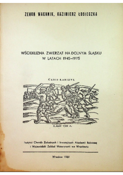 Wścieklizna zwierząt na dolnym śląsku w latach 1945 1975