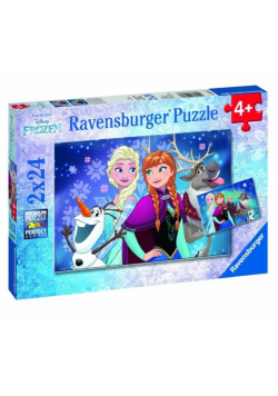 Puzzle 2x24 Kraina Lodu. Przyjaciele