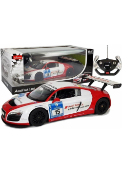 Auto R/C Audi R8 LMS Rastar 1:14 biało-czerwone