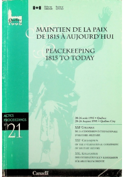 Maintien de la paix de 1815 a aujourd hui