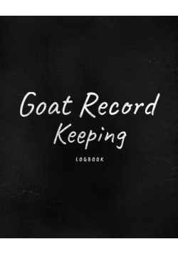 Goat Record Keeping Log Book