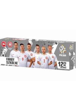 Farby plakatowe 12 kolorów 20ml PZPN ASTRA