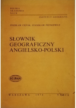 Słownik geograficzny angielsko - polski