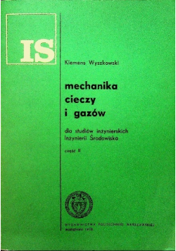 Mechanika cieczy i gazów w inżynierii sanitarnej