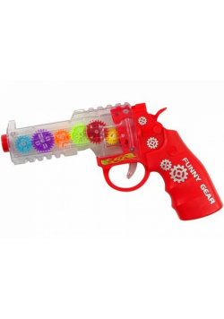 Pistolet czerwony ze światłem i dżwiękiem