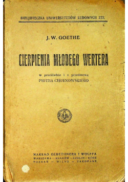 Cierpienia młodego wertera 1918 r.