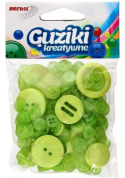 Guziki kreatywne zielone 40g