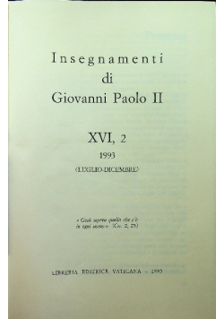 Insegnamenti di Giovanni Paolo II tom XVI część 2 1993
