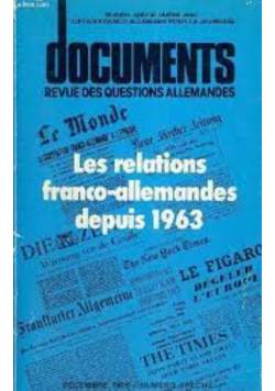 Les relations franco-allemandes depuis