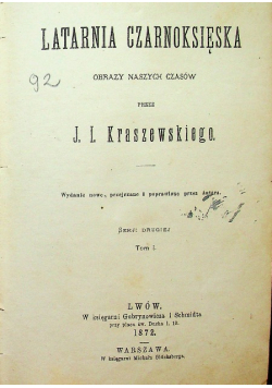 Latarnia Czarnoksięska Tom I do IV 1872 r.