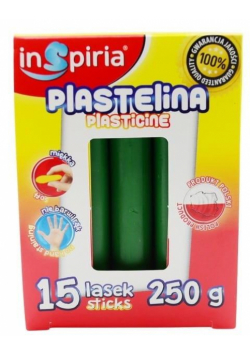 Plastelina ciemna zielona 15 lasek 250g