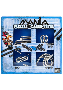 Łamigłówki metalowe 4 szt Ball Puzzles niebiesk G3