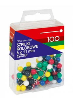 Szpilki kolorowe 6x11mm GRAND