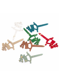 Drewniane jelonki na piku 7,7x4cm 7szt