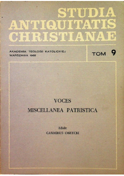 Studia antiquitatis christianae Tom 9
