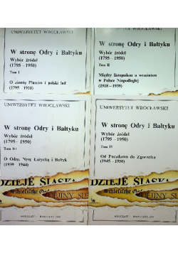 W stronę Odry i Bałtyku 4 tomy