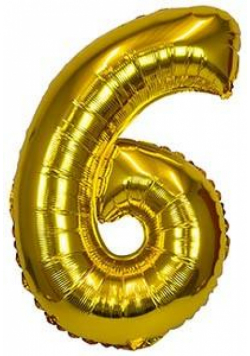 Balon foliowy XXL 6 złoty 61cm