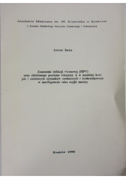 Znaczenie infekcji wirusowej (HPV)