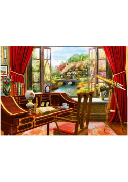 Puzzle 1000 Studio z widokiem na piekną chatkę