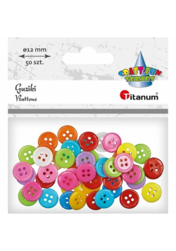 Guziki plastikowe okrągłe 12mm 50szt