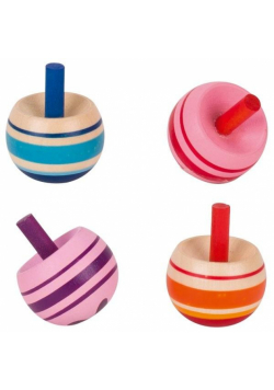 Drewniane mini bączki w paski
