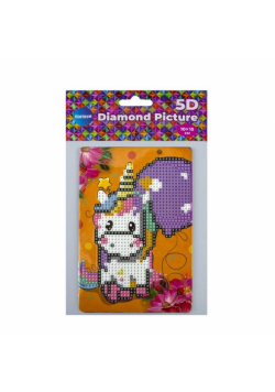 Diamentowa mozaika ze sztalugą - Jednorożec 10x15