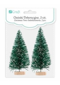Choinka dekoracyjna zielona 8cm 2szt