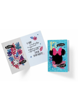 Karnet B6 3DS-014 Urodziny 18 Myszka Minnie