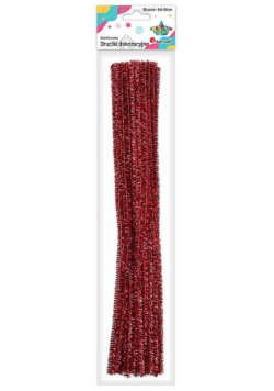 Druciki metalizowane 0,6x30cm 30szt czerwone