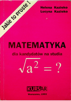 Matematyka dla kandydatów na studia