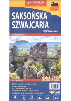 Mapa tur. - Saksońska Szwajcaria cz. zach