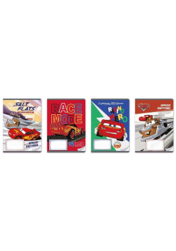 Zeszyt A5/16K linia potrójna kol, Cars (20szt)