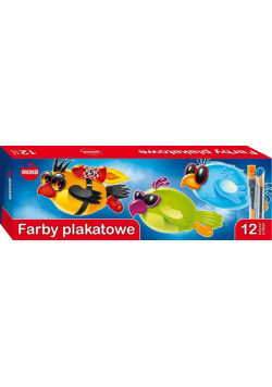 Farby plakatowe 12 kolorów 20ml MONA